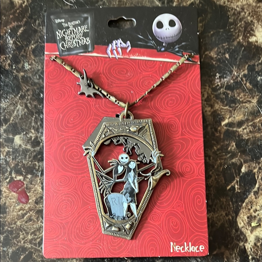 Disney Nightmare Before Christmas Necklace - Silver and Black